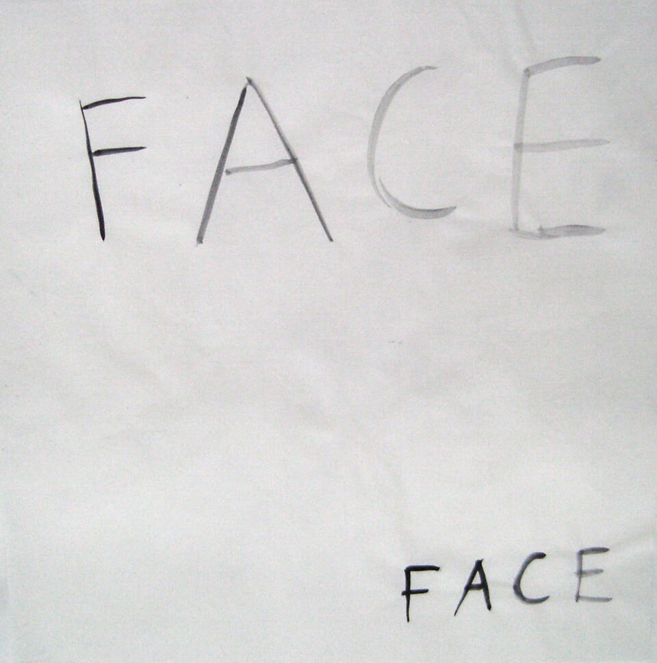 Face encre de chine sur papier 35x35 cm 2013