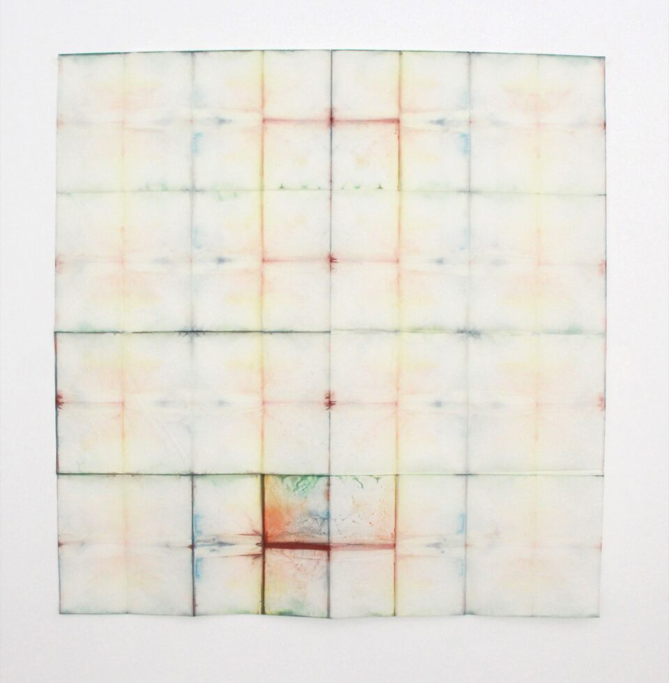 Partition 1 encre sur papier plie 138x140 cm