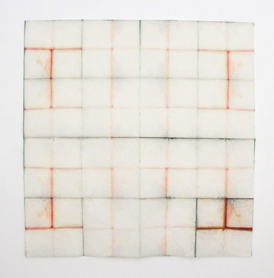 Partition 6 encre sur papier plie 138x140 cm