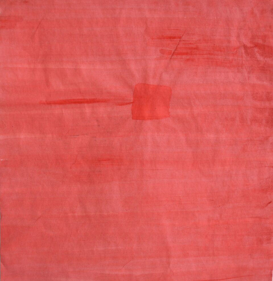 Rouge encre et pigment sur papier 35x35 cm 2012
